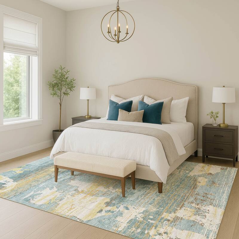 Machine Washable Indoor/ Outdoor Chic Veta Chantille Rug