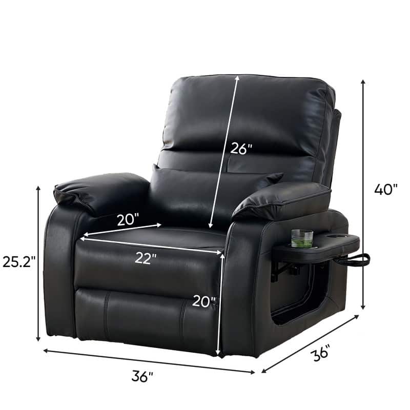 Mixoy Power Lift Recliners Chair with Vibration Massage Heating,8 Points MessageRecling Degrees,Storage,Cup Holder