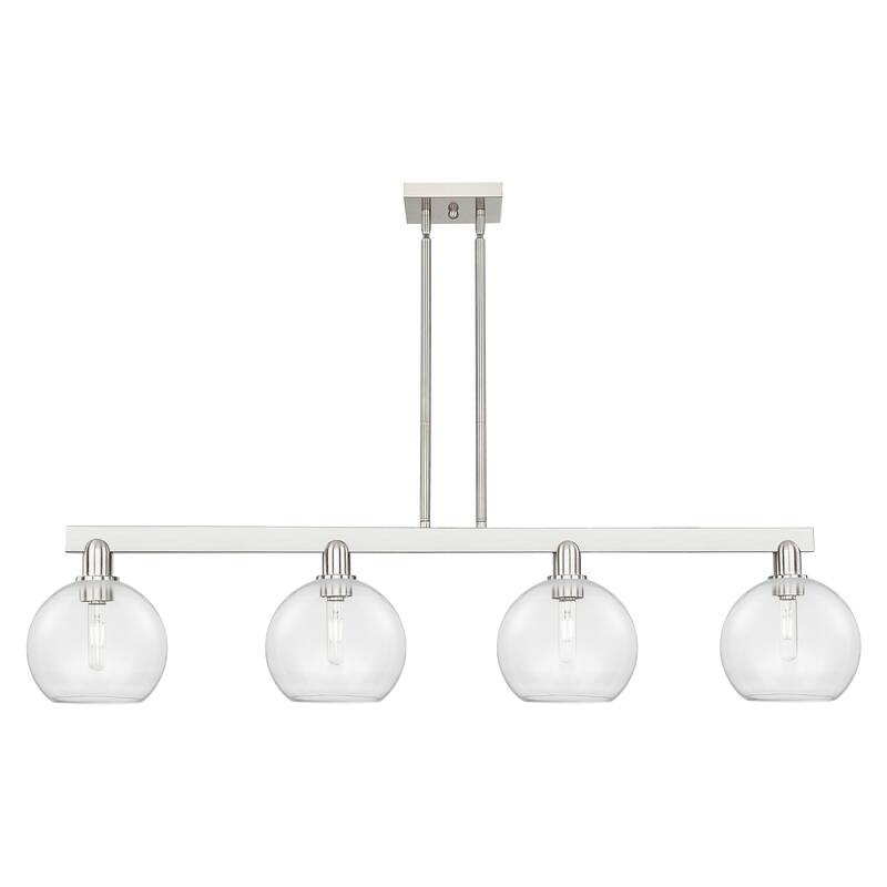 Innovations Lighting Endless Possibilities Arcadia - Athens - 4 Light 51" Stem Hung Island Light - Clear/Brushed Satin Nickel