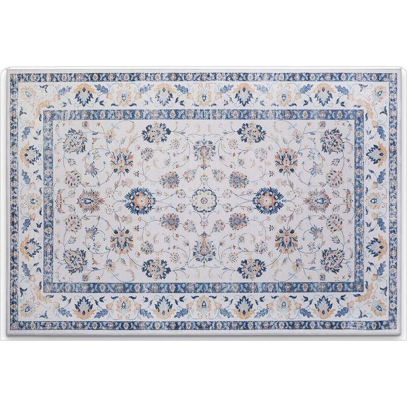 HomeRoots Oriental Casual Rectangle Area Rug - 4' X 6'