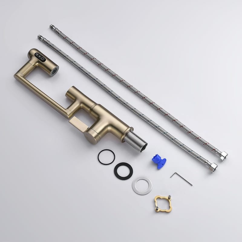 Lefton Rotatable Bathroom Faucet with Temperature Display in Fahrenheit (Batteries-Free), BF2204