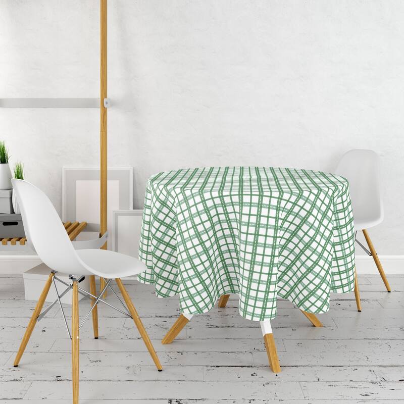 Fabstyles Winter Plaid High Quality Cotton Tablecloth