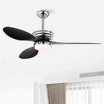 52 Inch Ceiling Fan with Light and Remote, Minimalist LED Ceiling Fan Lighting with Reversible Blades