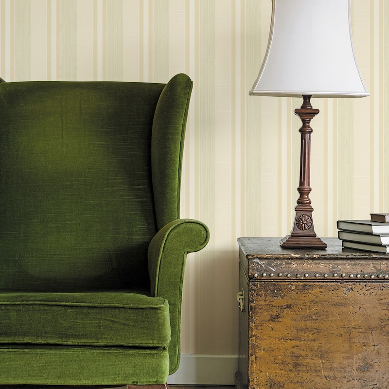 Galerie Wallcoverings Palazzo 2 Collection Silky Stripe Vinyl on Non-woven Matte Wallpaper Roll