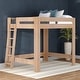 preview thumbnail 4 of 20, Olympic Queen Loft Bed with Ladder Embossed Natural