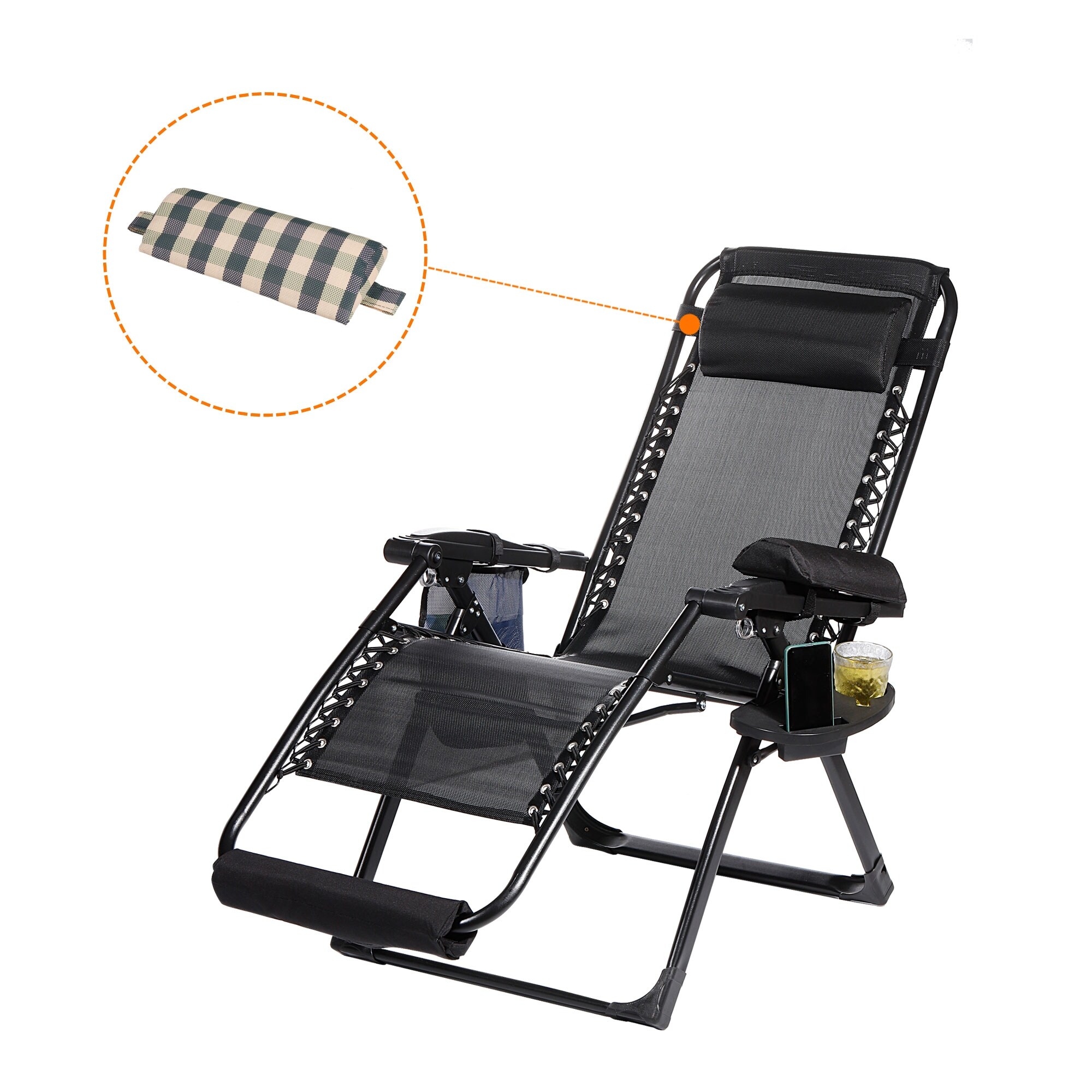 Cushion recliner garden 2025 chair