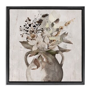 Stupell Rustic Cottage Bouquet Framed Floater Canvas Wall Art Design By ...