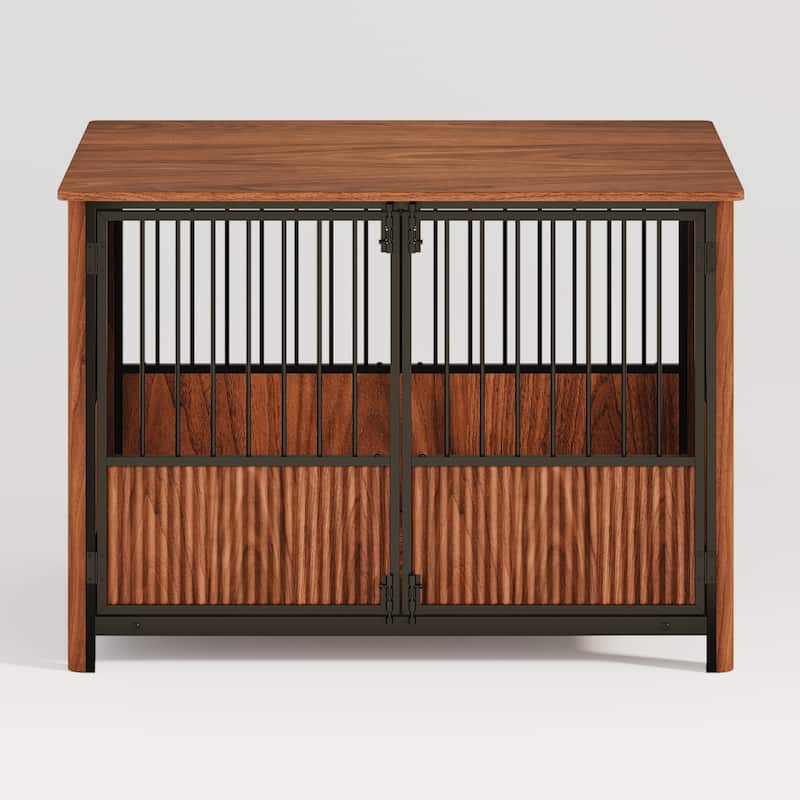 GDF Studio - Oakridge Modern Furniture Dog Crate with Multi-Door Design