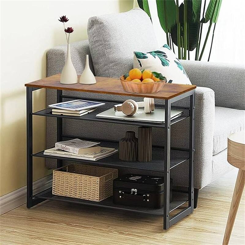 4 Tiers Shoe Rack - 25.2"D x 11.81"W x 28.43"H