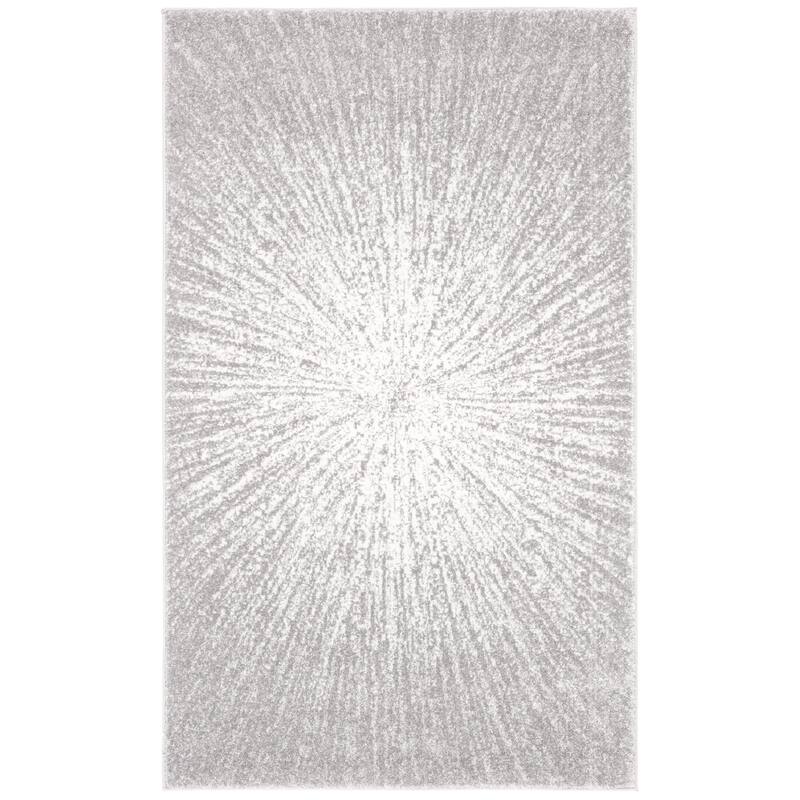 SAFAVIEH Evoke Juli Abstract Boho Burst Rug - 2'2" x 5' - Dark Grey/Ivory
