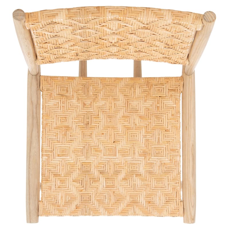 SAFAVIEH Nadine Coastal Rattan Dining Room Chair (Set of 2) - 24.8" x 19.6" L x 15.7" H - 25Wx20Dx35H