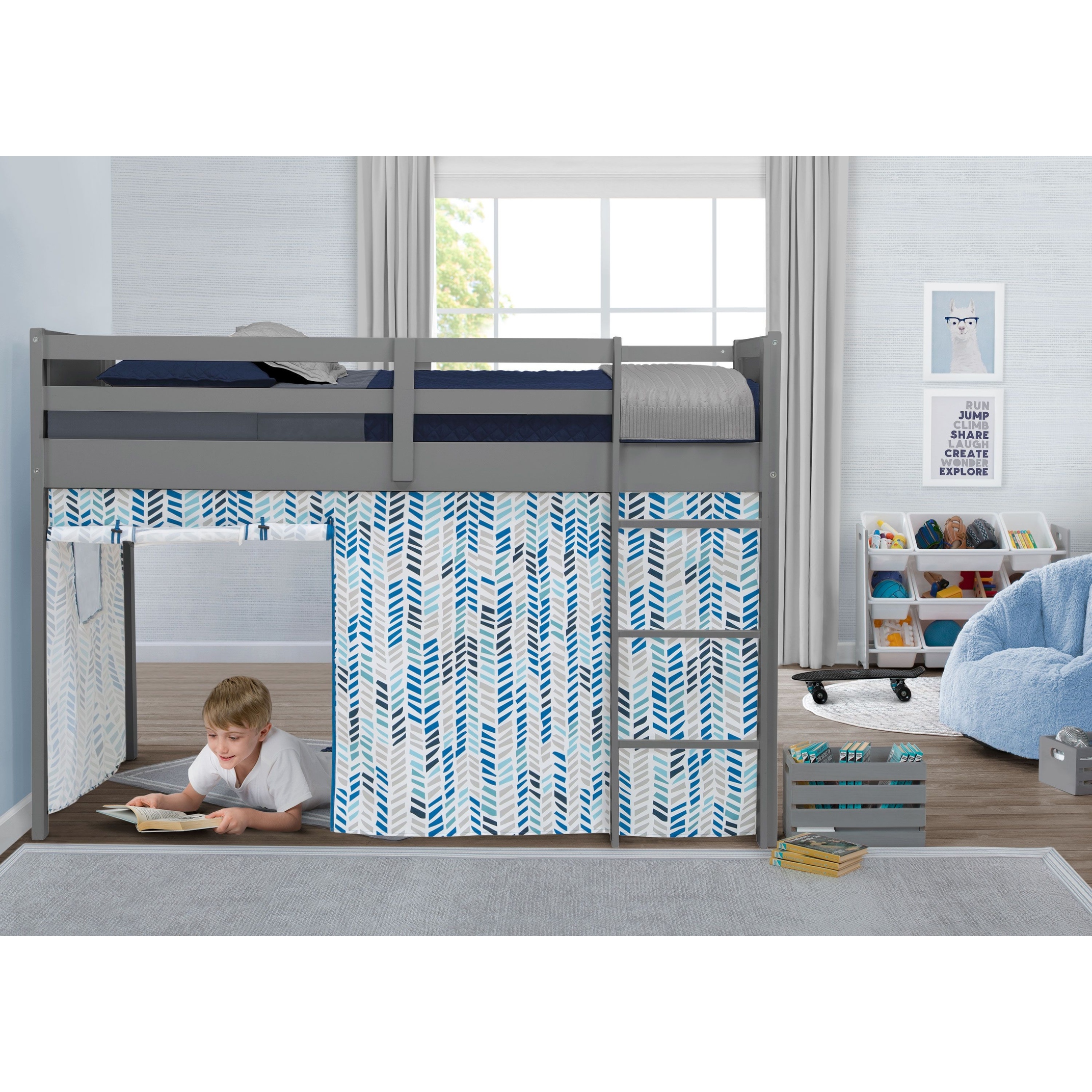 Curtain set for junior loft bed sales
