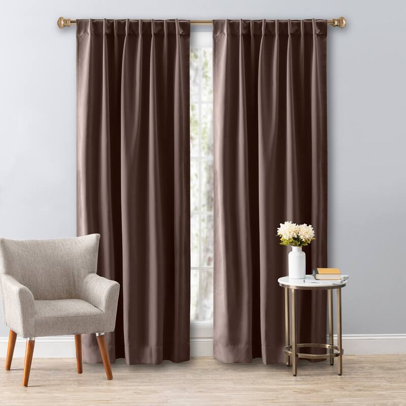 Ultimate Black Out Premium 2-Way Pocket Curtain Panel - 56"W x 63"L - Espresso