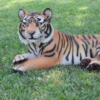 Tiger Laying Down Statue - Overstock - 31573130