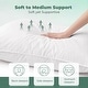 preview thumbnail 18 of 16, 2 Pack Medium Goose Feather Down Bed Pillows with Soft Cotton Cover - White