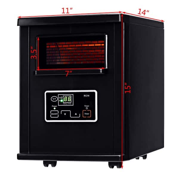 1500W Electric Portable Infrared Quartz Space Heater Remote - On Sale - Bed  Bath u0026 Beyond - 18513379
