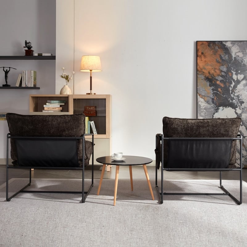 2 PCS Hanging Accent Chair,Lazy Sofa Chair wArm Pocket