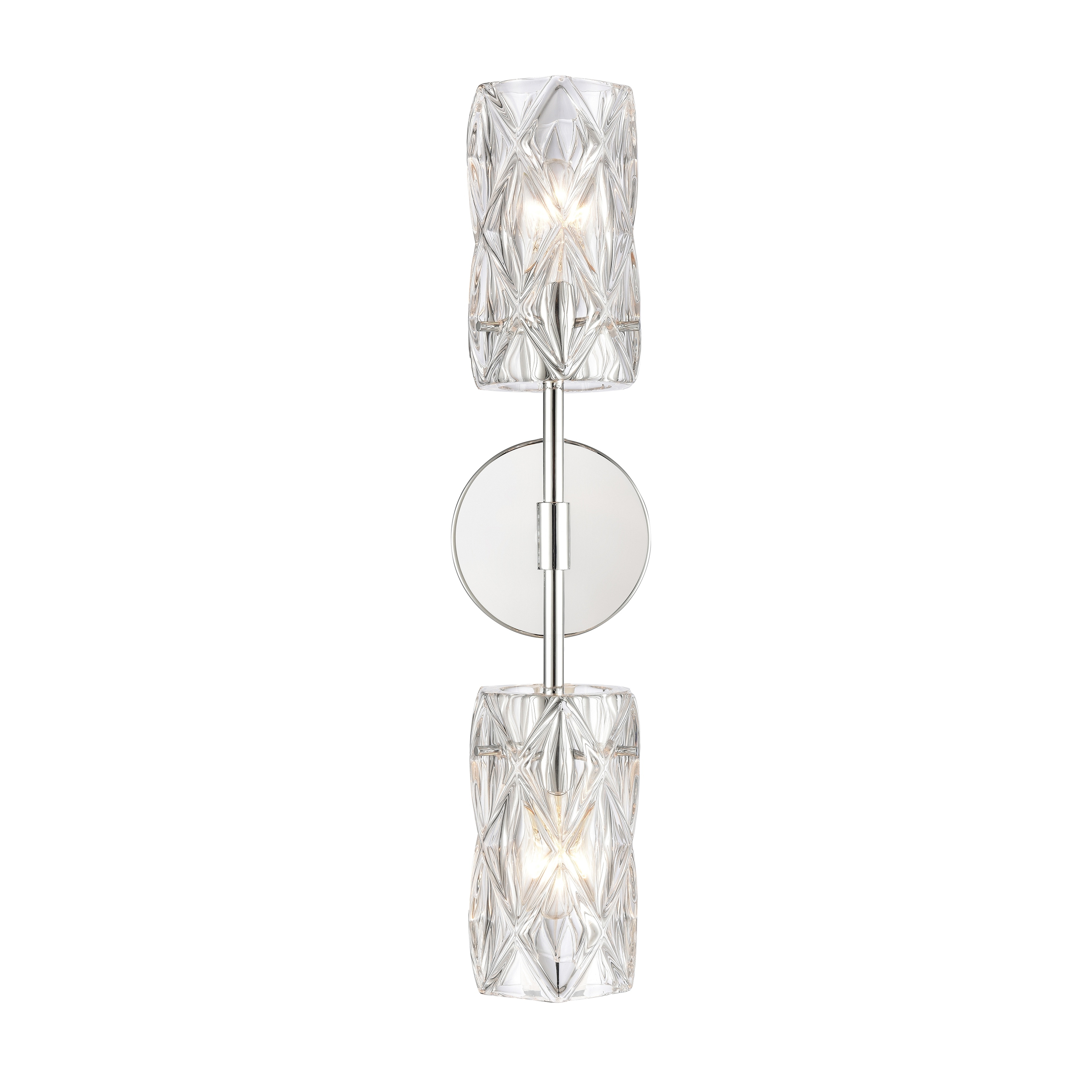 Atlas Lighting Forma de Crystal and Polished Nickel Sconce