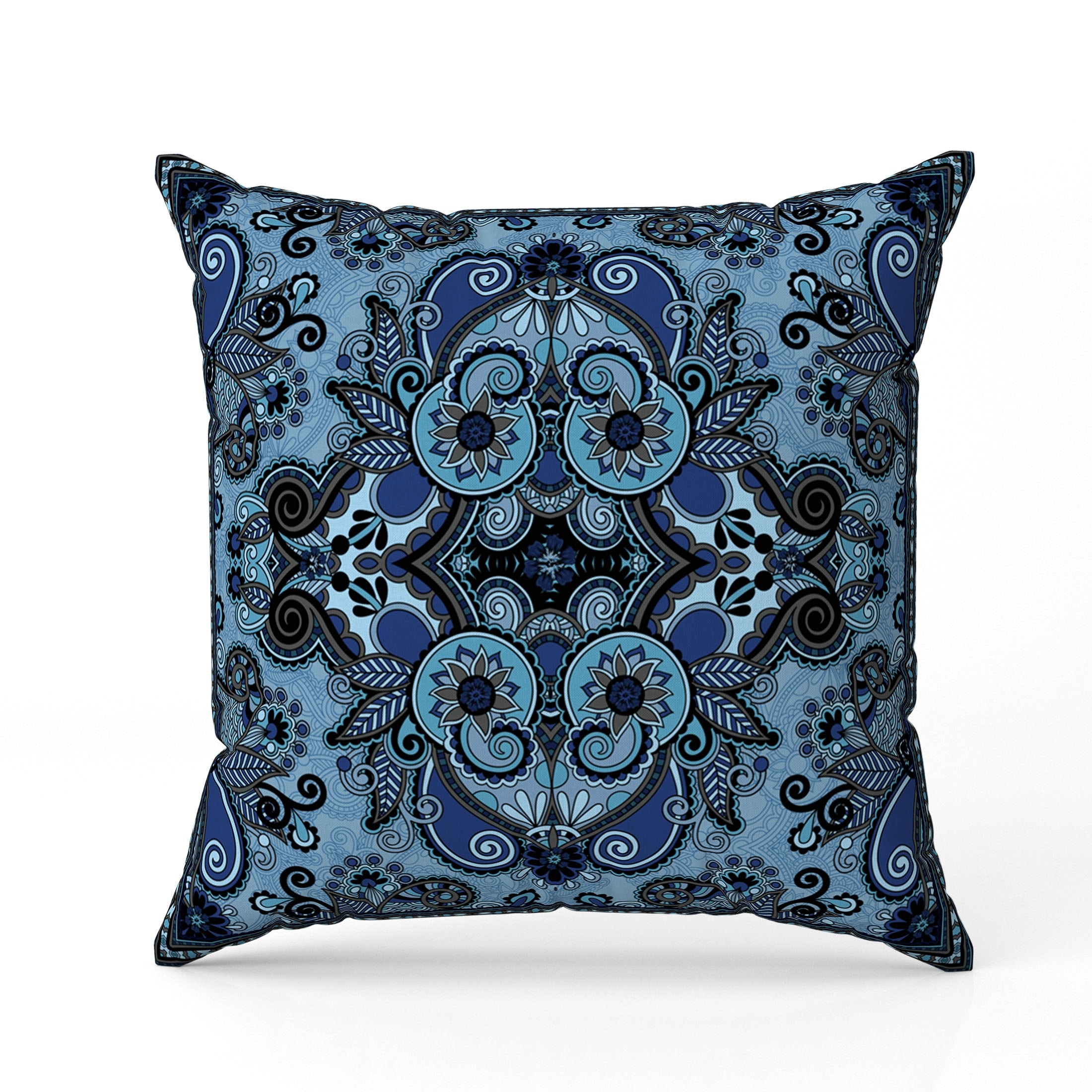 Floral Paisley Throw Pillow26x26 Faux Suede