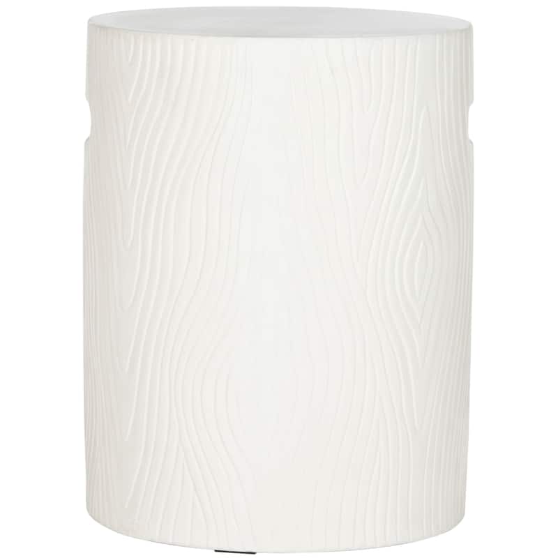 SAFAVIEH Trunk Concrete Indoor/ Outdoor Accent Table (Ivory) - 14.9" x 14.9" x 16.5"