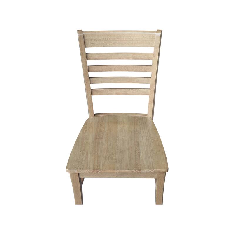International Concepts Solid Wood Roma Ladderback Dining Chairs, Set of 2
