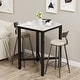 preview thumbnail 10 of 19, 42" Tall Pub Square Bar Table Sintered Stone Top Dining Table - 28"W x 28"D x 42"H