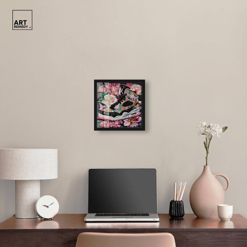 Hidden in Floral Bloom Sneaker Shadowbox by Art Remedy