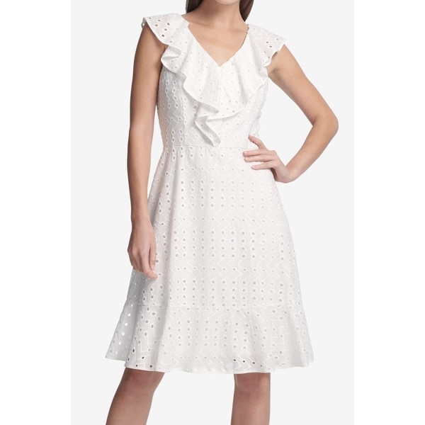 ruffle eyelet dress