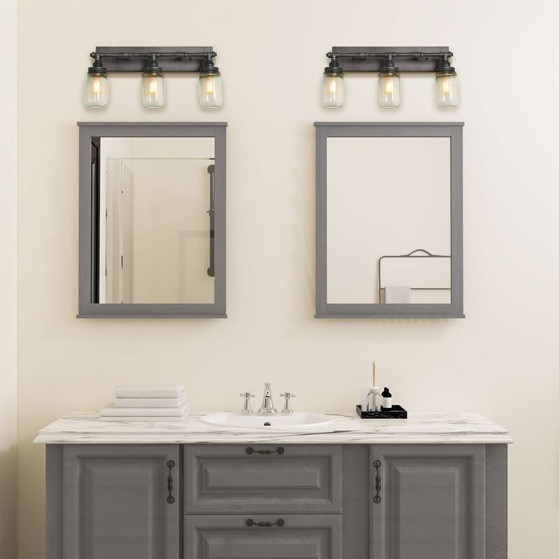 Carbon Loft Vawdrey 3-light Black Wall Sconces Vanity Lights Bathroom