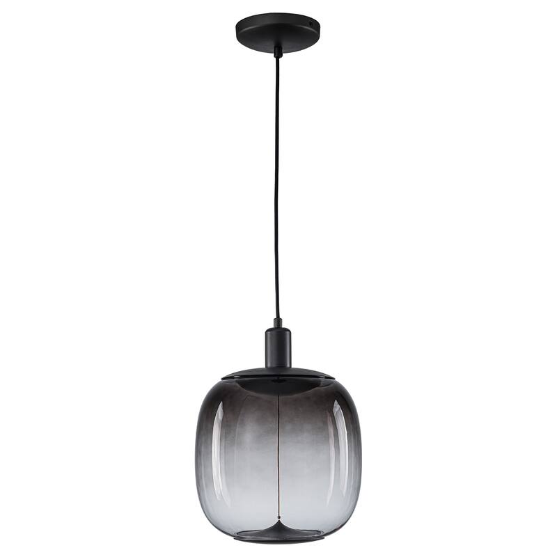 Smoke Gradient Clear Plastic LED Globe Pendant Light