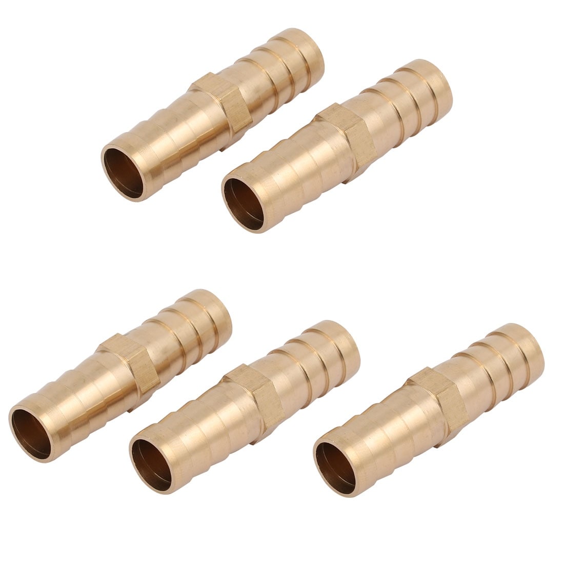 12mm Dia Copper Straight Hose Barb Fittings Pipe Tube Connectors 5pcs -  Brass Tone - Bed Bath & Beyond - 35808623