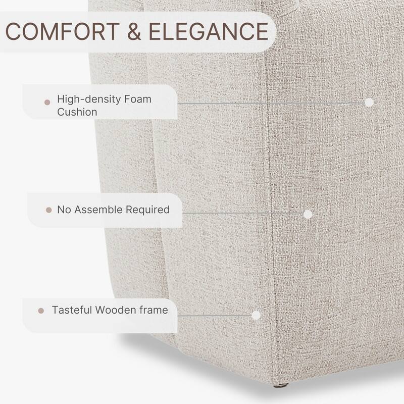 Spruce & Spring Joey Barrel Accent Chair with Casters for Living Room, Office, or Reading Nook