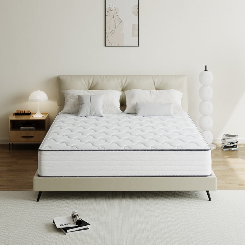 SweDrea 10 in. Medium Firm Cooling Gel Memory Foam Hybrid Mattress with Breathable Comfort, CertiPUR-US Certified