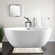 preview thumbnail 36 of 45, Vanity Art 55" X 32" White Acrylic Freestanding Air Bubble Soaking Bathtub with UPC Certified Overflow and Pop-up Drain