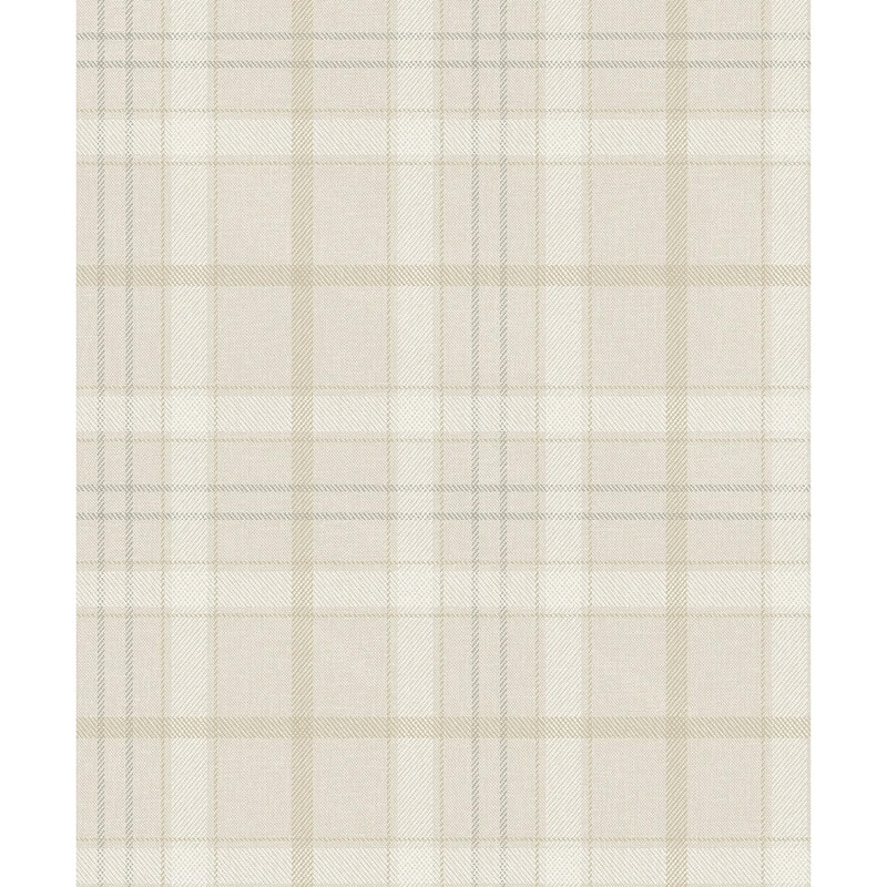 NextWall Tailor Plaid Peel and Stick Wallpaper - 20.9 in. W x 18 ft. L - Neutral