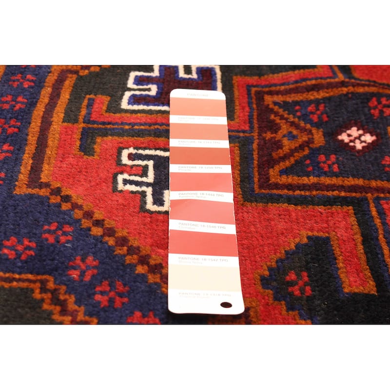 ECARPETGALLERY Hand-knotted Teimani Red Wool Rug - 3'7 x 6'3