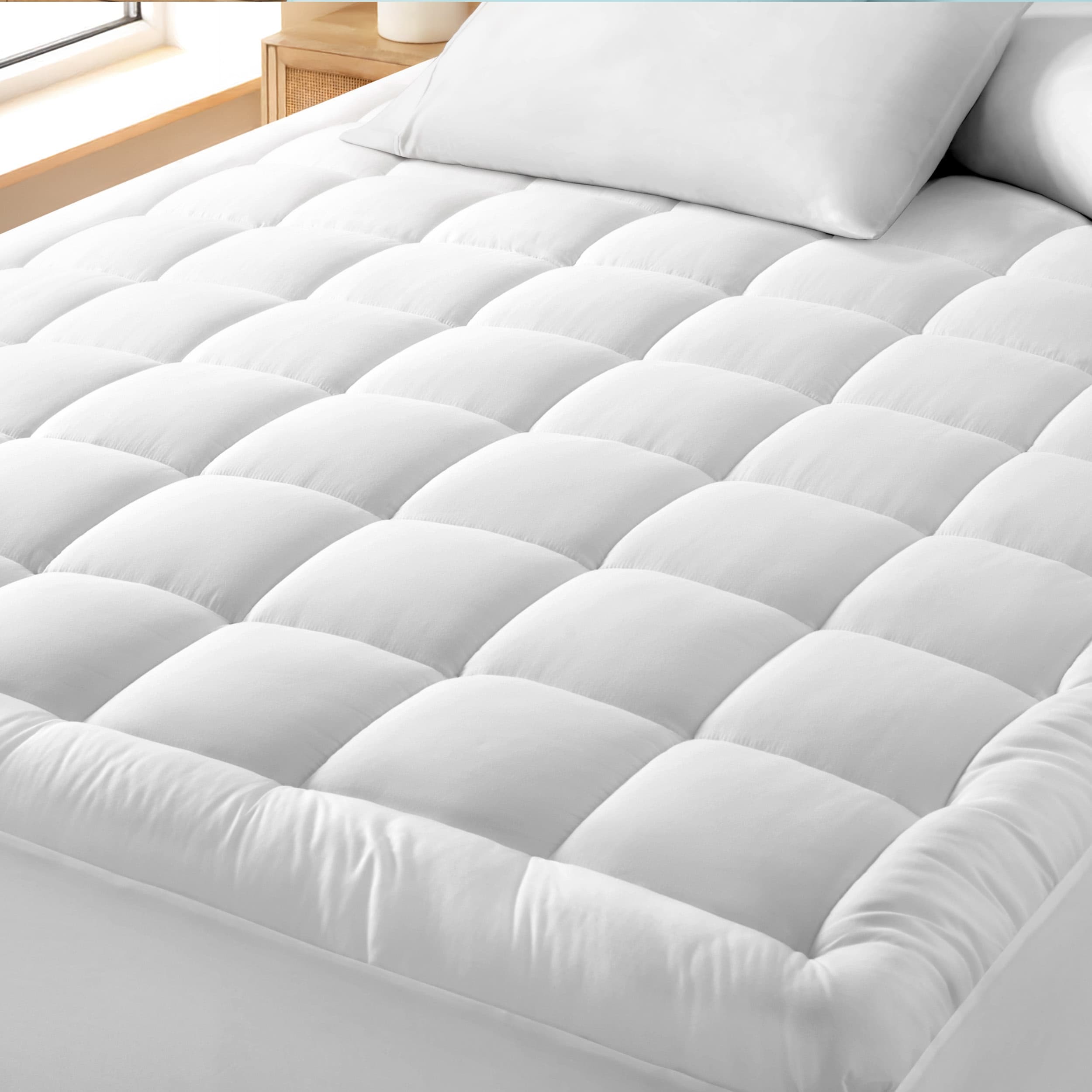 Bare Home Deep Pocket Cotton Top Mattress Pad