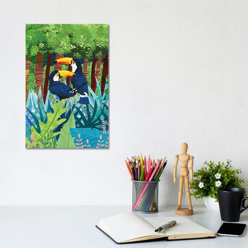 iCanvas "Tucans" by 83 Oranges Canvas Print - 12x8x0.75