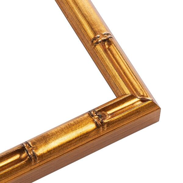 18x18 Frame Gold Bamboo Solid Wood Picture Frame | 1 Inch Moulding
