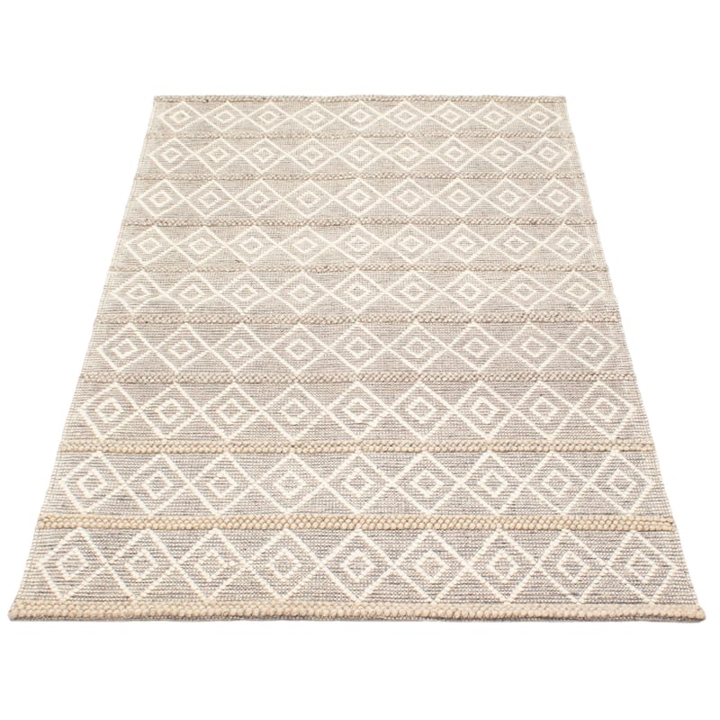 ECARPETGALLERY Braid weave Sienna Taupe Wool Rug - 4'11 x 8'4