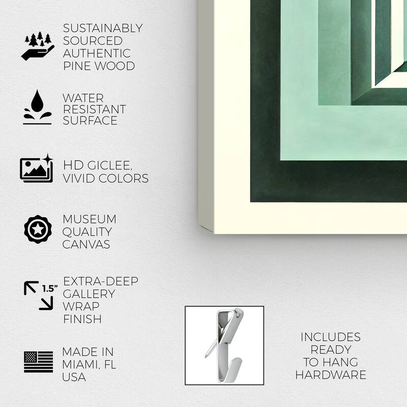 Wynwood Studio Abstract Smells like mint Green and Cream White Modern & Contemporary Wall Art Canvas Print