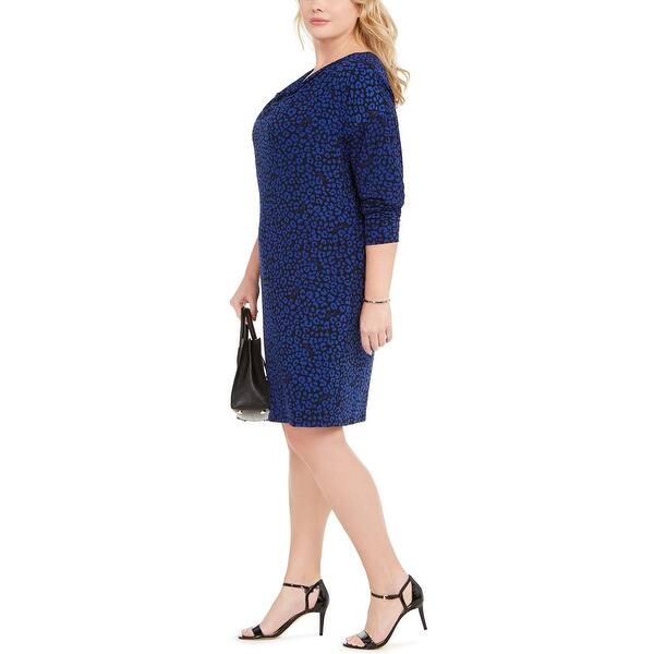 Michael Kors Women's Animal Print Cowlneck Dress Blue Size 0X - Bed Bath & Beyond - 40569102 Michael Kors Women's Animal Print Cowlneck Dress Blue Size 0X - Bed Bath & Beyond - 40569102