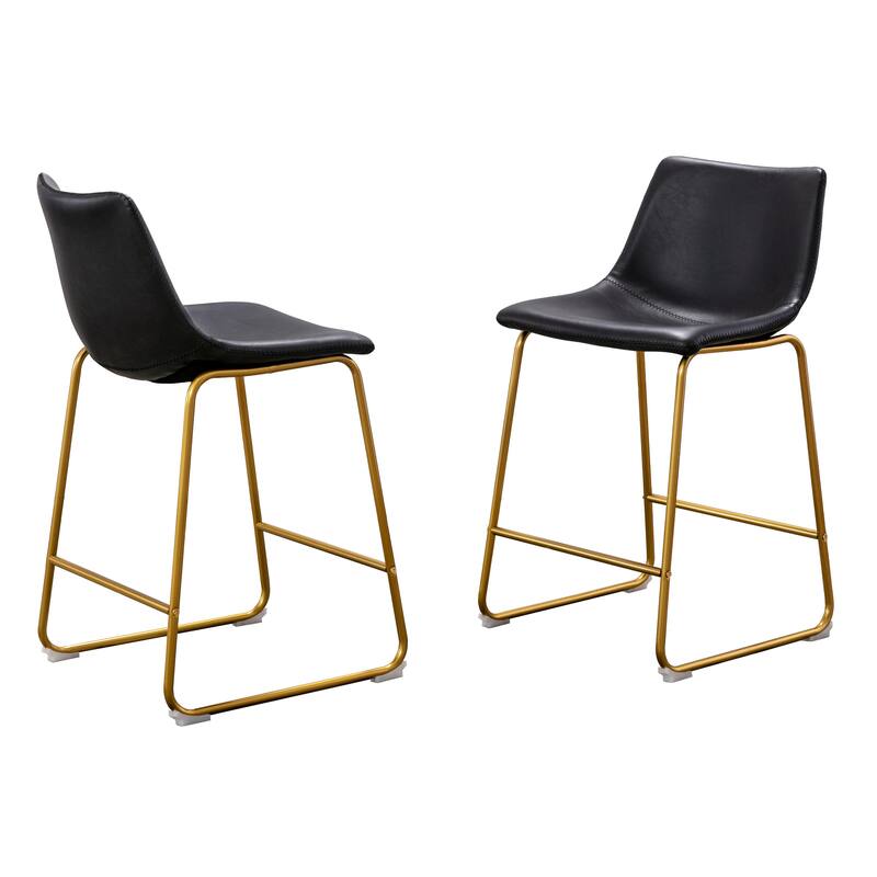 Best Quality Furniture 24-inch Faux Leather Counter Height Chairs