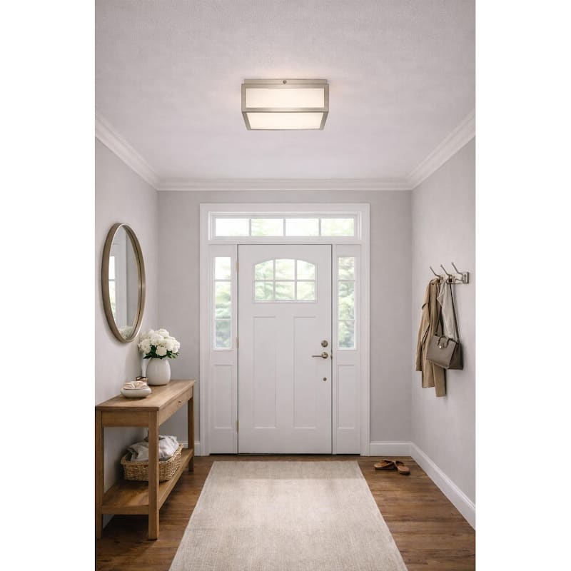 10-inches Integrated LED Flush Mount Light - Brushed Nickel