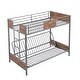 preview thumbnail 6 of 7, 3-in-1 Twin-Over-Futon Bunk Bed, Metal Futon Bunk Bed Frame with Ladder and Guardrails