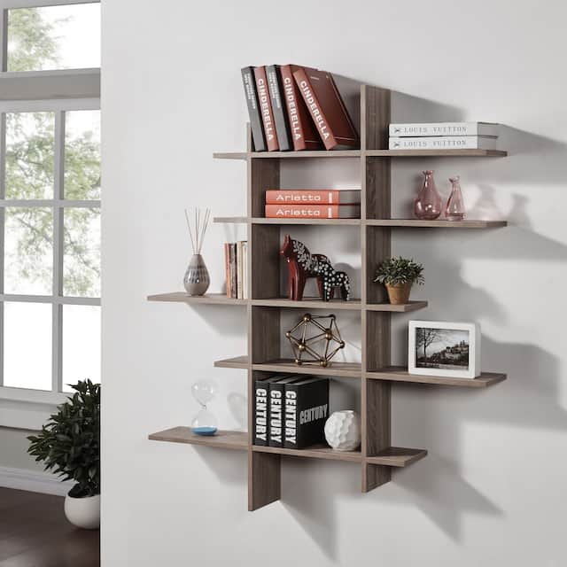 Danya B. Five Level Asymmetric Shelf - Oak