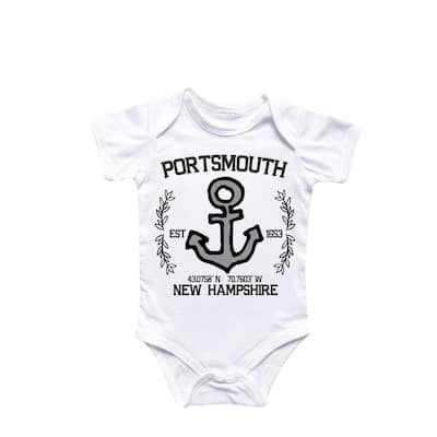 Portsmouth New Hampshire - Baby Boy Girl Clothes Infant Bodysuit Funny Cute Newborn