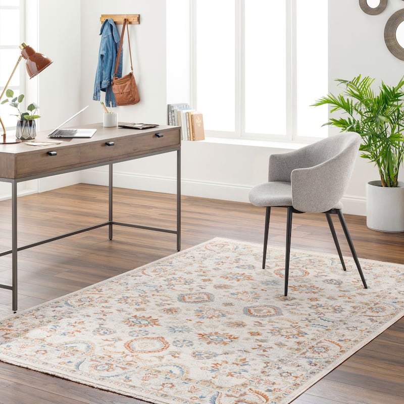Napolie Classic Floral Area Rug - 11' 11" x 15' 7" - Cream/Red
