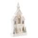 LED Flocked Wooden Church 22"H - N/A