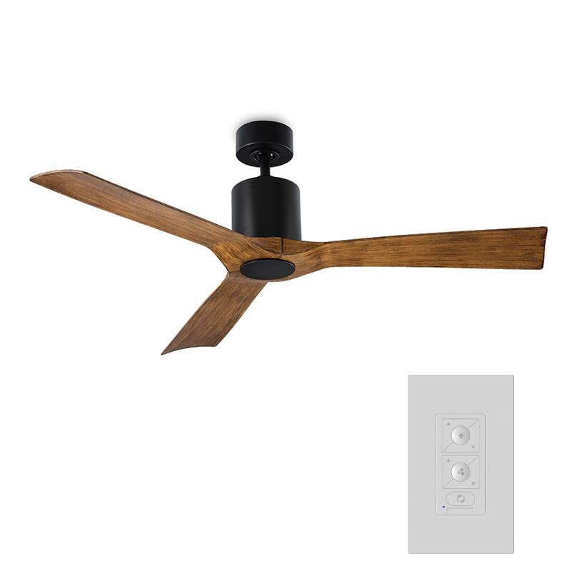 Aviator 54 Inch Three Blade Indoor / Outdoor Smart Ceiling Fan with Six Speed DC Motor in Graphite Finish.